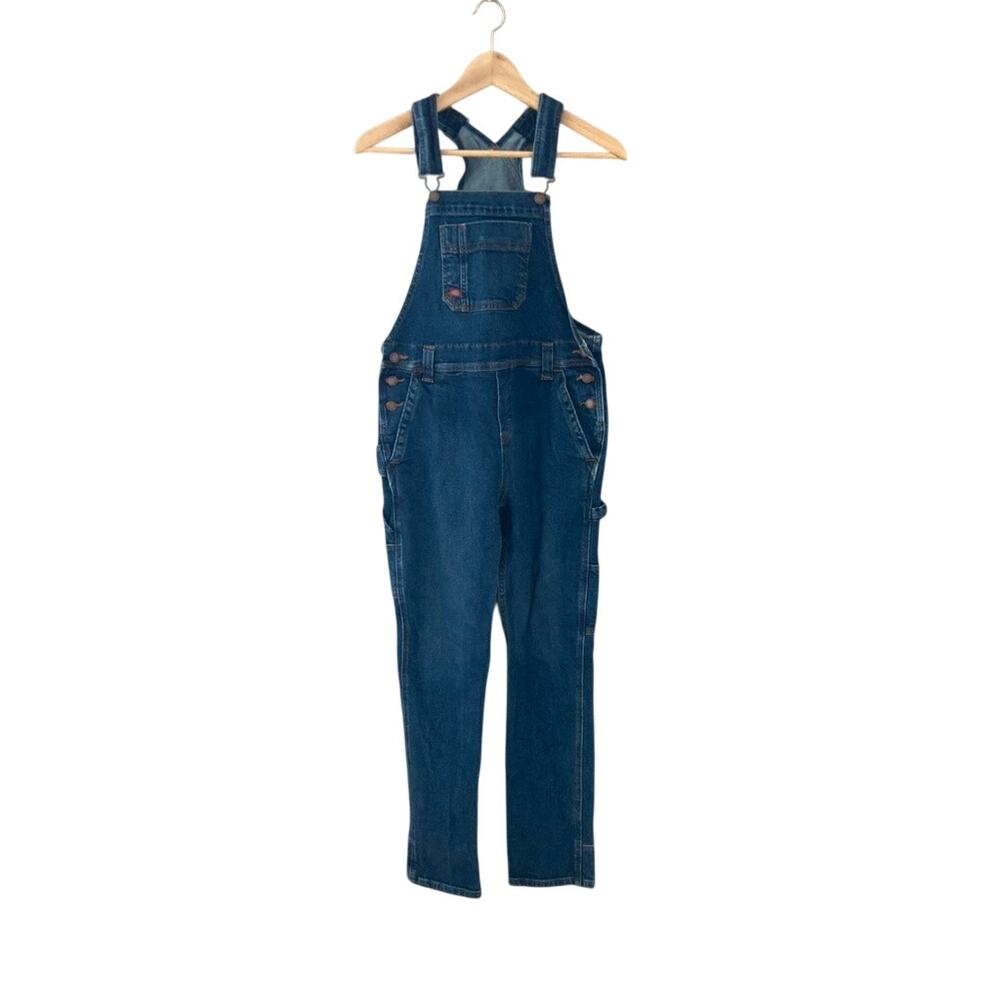 Dickies Denim Boyfriend Overalls Retro Stonewashed XS